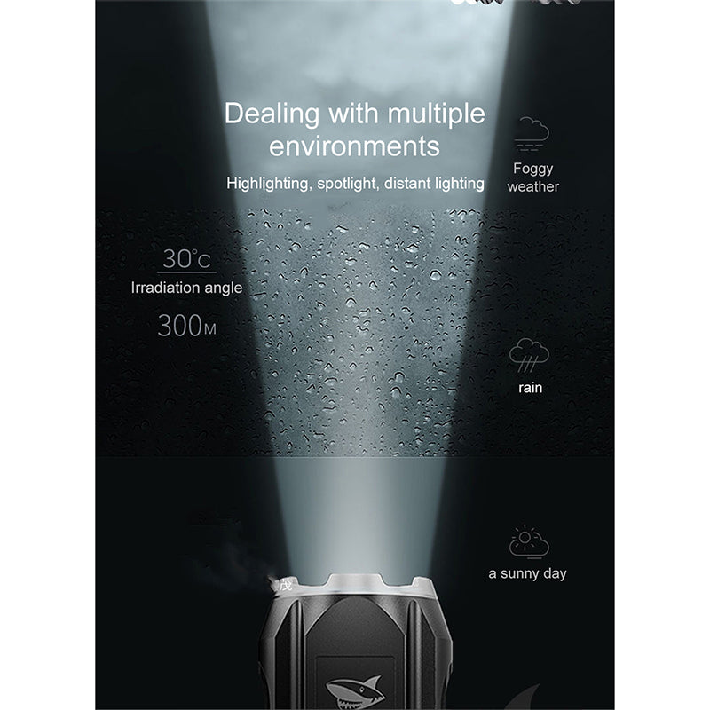 Smiling Shark SD1005 Usb Rechargeable Flashlight Led Torch COB Led Torch With Power Bank Function