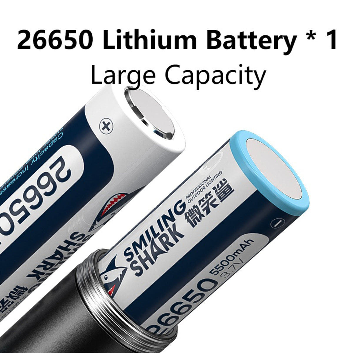 Smiling Shark SD5225 Super Bright 6000 Lumens Torch Rechargeable Led Flashlight With Powerbank Function