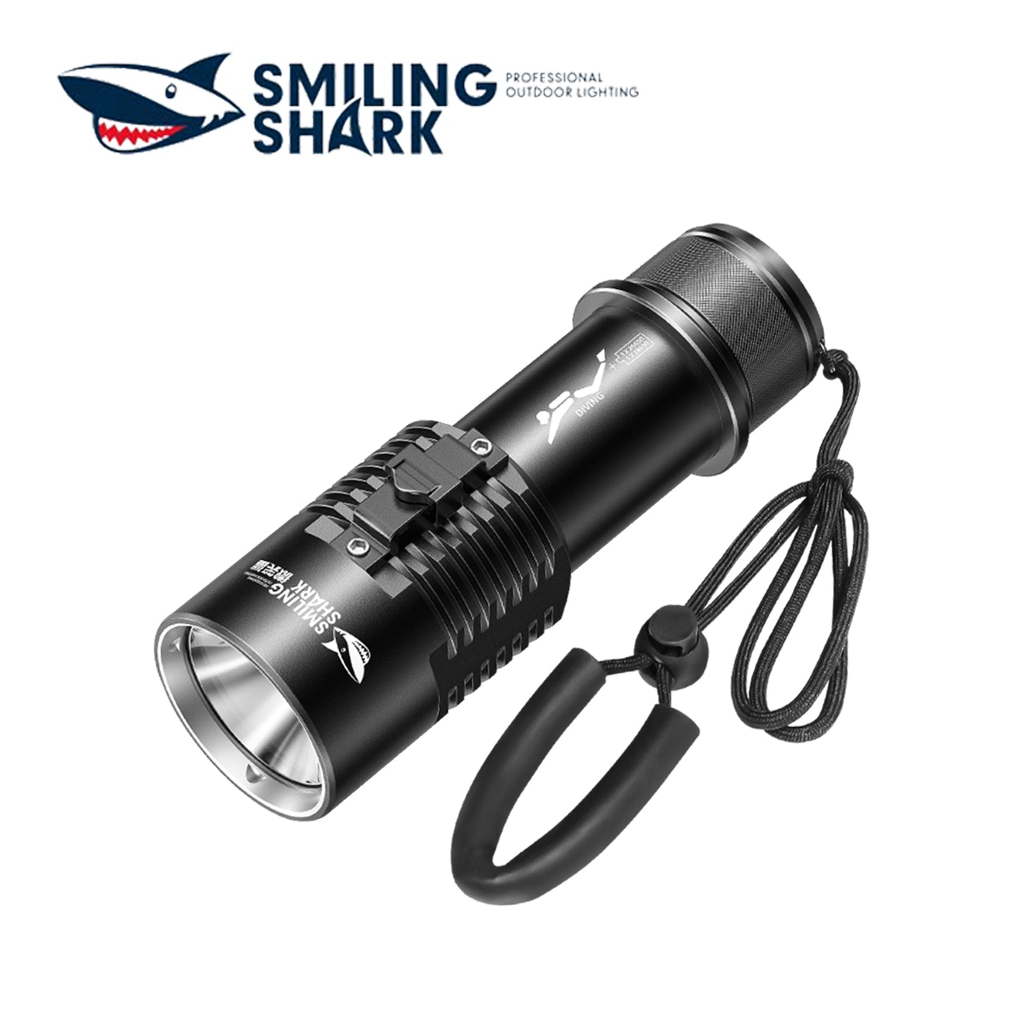 Smiling Shark SD-Q35 Super Bright 6000LM Scuba Diving Torch 40M IPX8 Professional Flashlight IPX8 Waterproof 40m Flashlight for Diving