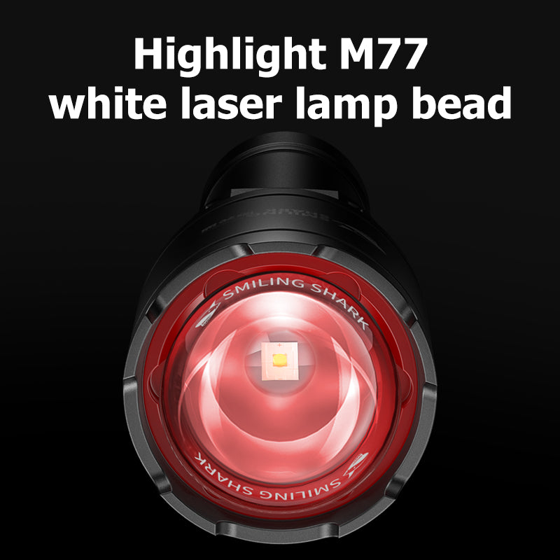 Smiling Shark SD7004 Led Torch Light M77 10000 Lumens 1 Mode USB Rechargeable Zoomable Waterproof