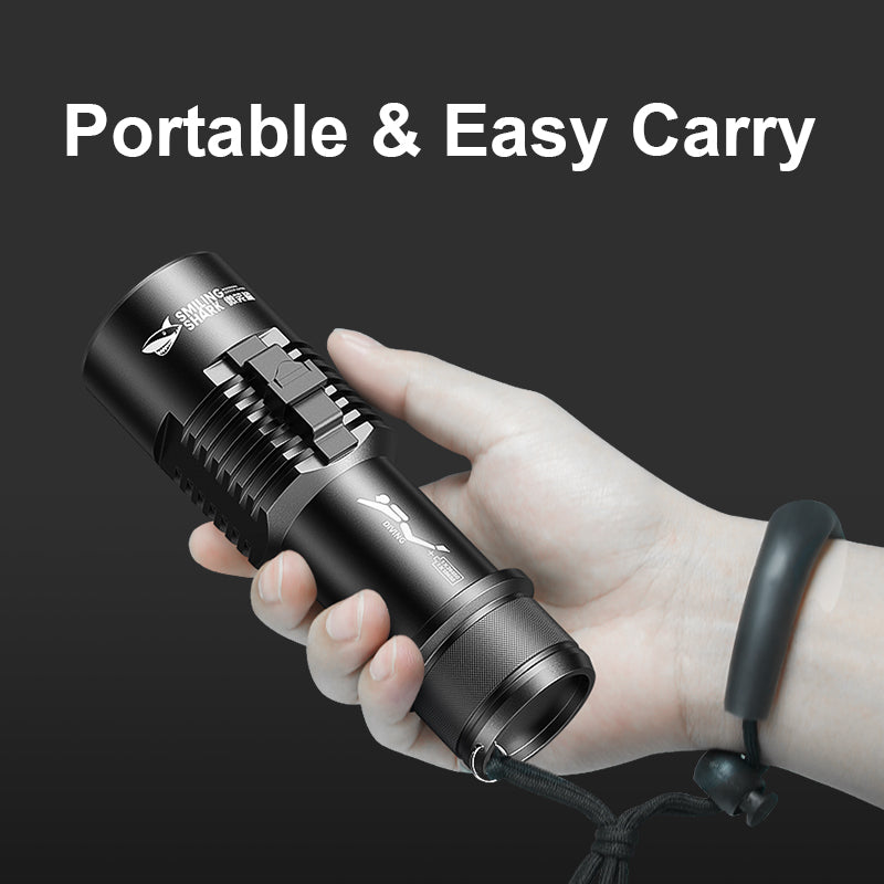 Smiling Shark SD-Q35 Super Bright 6000LM Scuba Diving Torch 40M IPX8 Professional Flashlight IPX8 Waterproof 40m Flashlight for Diving