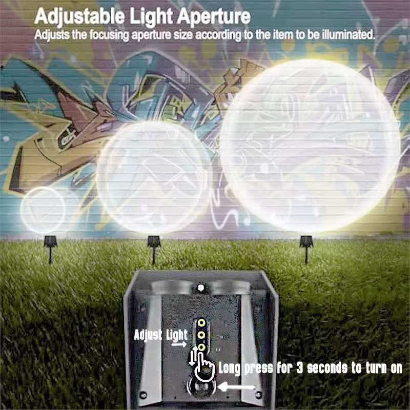 Smiling Shark 7 Colours RGB & Translucent Column 2 LED Beads Outdoor Solar Powered Garden Spotlight -3032