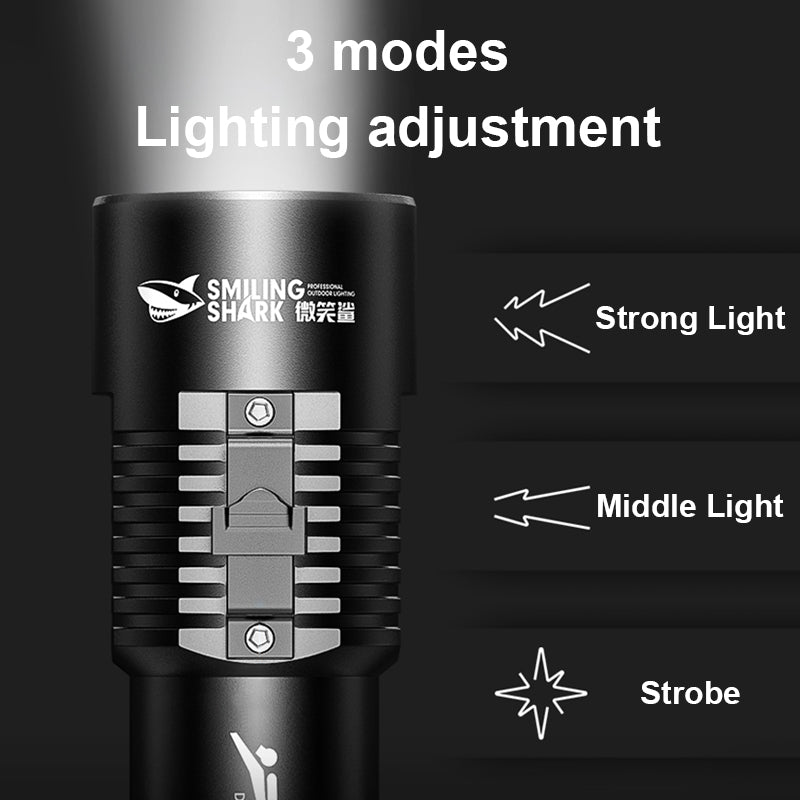 Smiling Shark SD-Q35 Super Bright 6000LM Scuba Diving Torch 40M IPX8 Professional Flashlight IPX8 Waterproof 40m Flashlight for Diving