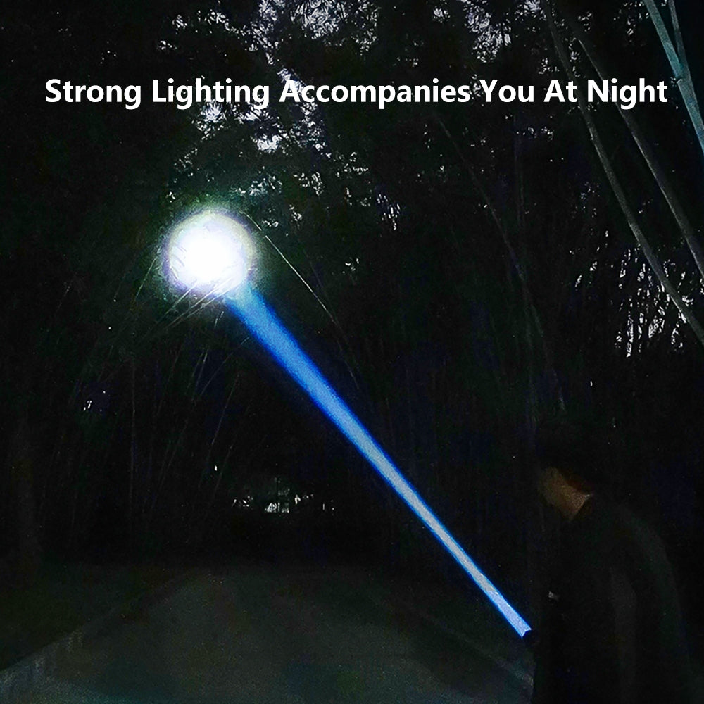 Smiling Shark SD5233 Super Bright 6000 Lumens Led Torch 4 Modes Type-C Rechargeable Torches Flashlight Zoomable Waterproof Lighting