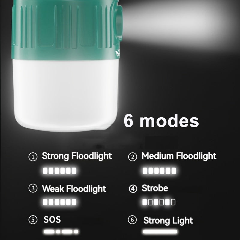 Smiling Shark YJ5801 Solar Led Camping Lantern USB Rechargeable Super Bright Digital Display, 6 Modes, USB Power Bank, Phone Charger with Remote Control