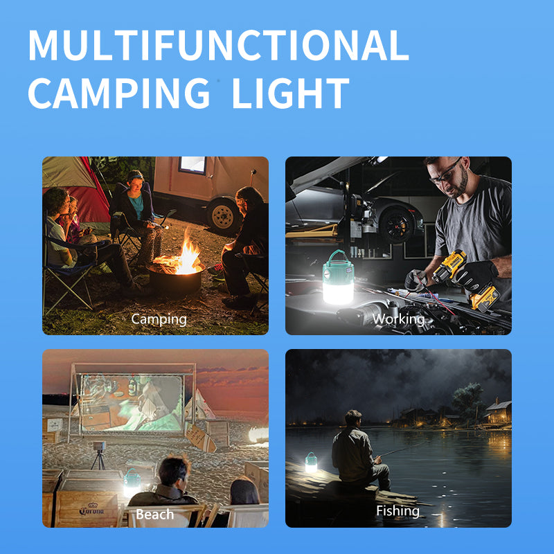 Smiling Shark YJ5801 Solar Led Camping Lantern USB Rechargeable Super Bright Digital Display, 6 Modes, USB Power Bank, Phone Charger with Remote Control
