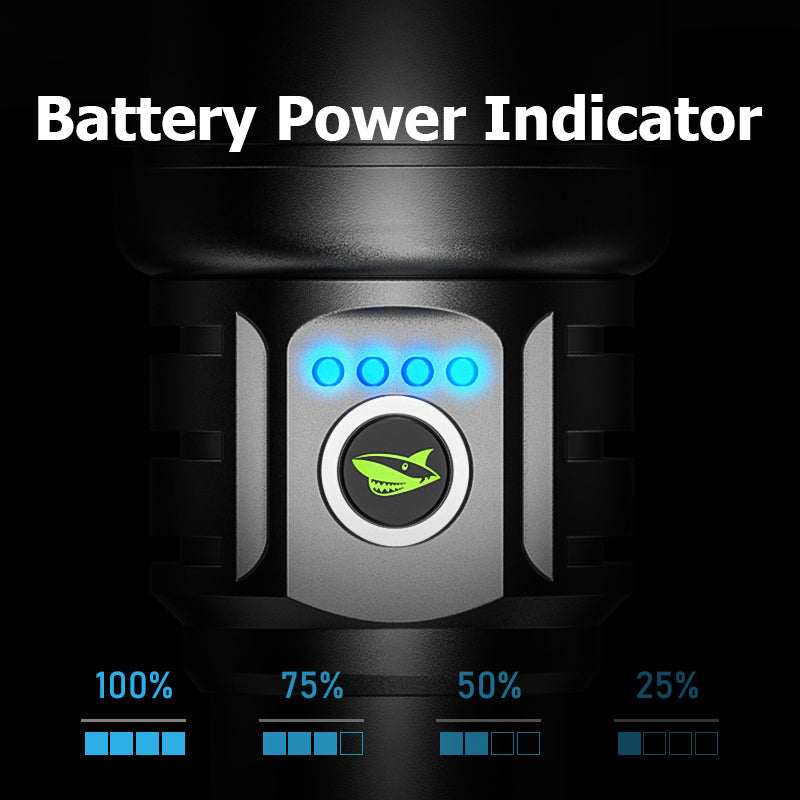 Smiling Shark SD7004 Led Torch Light M77 10000 Lumens 1 Mode USB Rechargeable Zoomable Waterproof