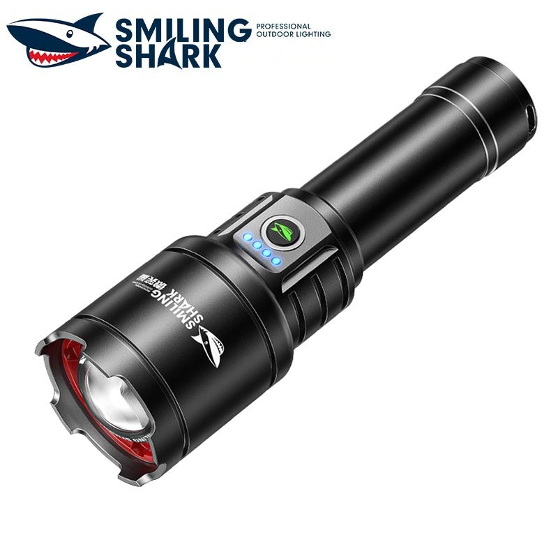Smiling Shark SD7004 Led Torch Light M77 10000 Lumens 1 Mode USB Rechargeable Zoomable Waterproof