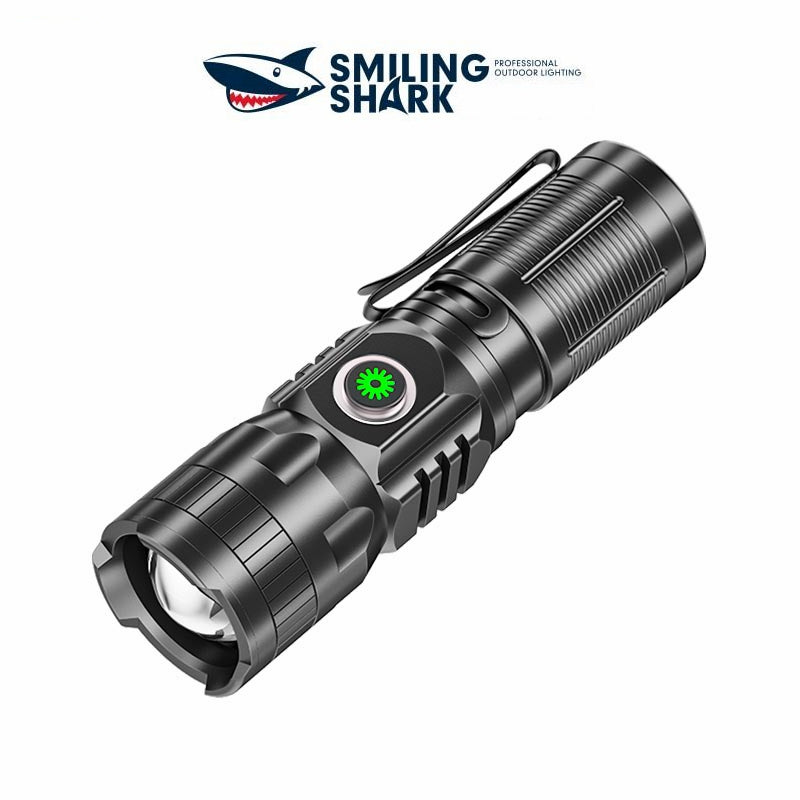 Smiling Shark SD5028 Mini Torch Light Rechargeable Flash Light Led M77 5000LM with Pen Clip Portable
