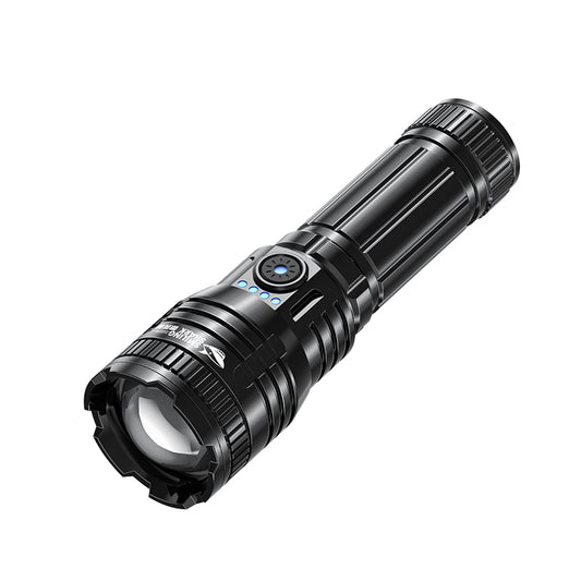 SmilingShark SD5243 LED Torch Light Super Bright M60 6000 Lumens Flashlight Zoomable Type-C Rechargeable 3modes with Battery Indicator Waterproof for Outdoor Camping Hiking Running