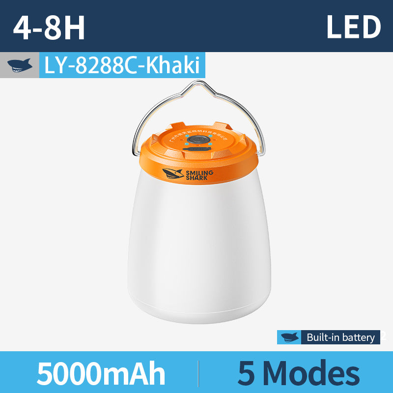 Smiling Shark Ly-8288c Super Bright COB Flood  LED Camping Lantern  , 5 Modes, Type-C Rechargeable