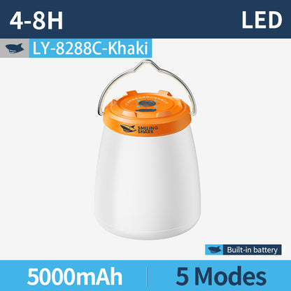 Smiling Shark Ly-8288c Super Bright COB Flood  LED Camping Lantern  , 5 Modes, Type-C Rechargeable