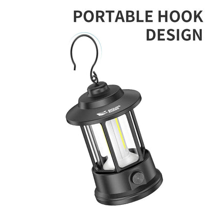 Smiling Shark LY-8348 Retor LED Camping Lantern Lamp Rechargeable Hanging Cob Floodlight