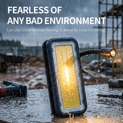 Smiling Shark 6-Mode Magnetic Work Light USB-C, 2-6Hr, COB, Waterproof  With Power Bank-5139