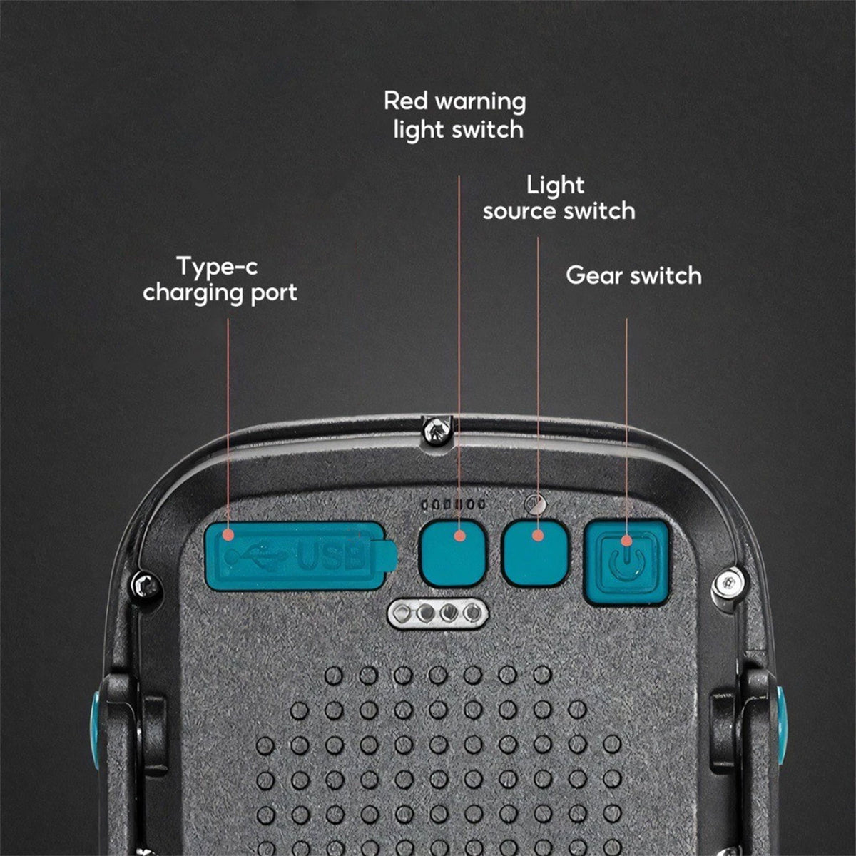 Smiling Shark GZ-0892 COB LED Work Light ,142 LED, 18 Modes, IPX6 Type C Rechargeable Magnetic Camping Lamp,18650/AAA,