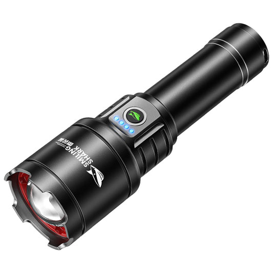 Smiling Shark SD7004 Led Torch Light M77 10000 Lumens 1 Mode USB Rechargeable Zoomable Waterproof