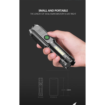 Smiling Shark SD1005 Usb Rechargeable Flashlight Led Torch COB Led Torch With Power Bank Function