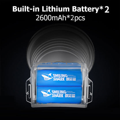 Smiling Shark SD-8011 Super Bright 6000 Lumens LED Headlamp Torch Rechargeable Led 4 Mode Headlights Two Headlamp Battery Long Lasting Zoomable Type-C Waterproof