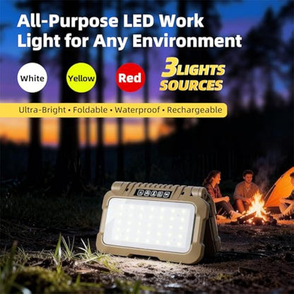 Smiling Shark LY8335 LED Camping Light Dimmable Cordless Foldable With Triple Sources and Hooks