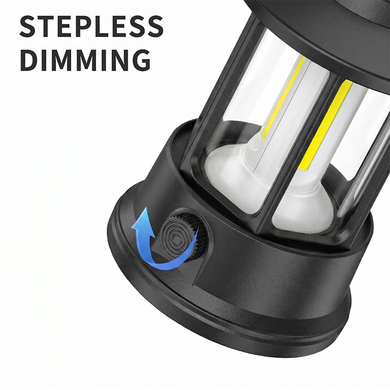 Smiling Shark LY-8348 Retor LED Camping Lantern Lamp Rechargeable Hanging Cob Floodlight