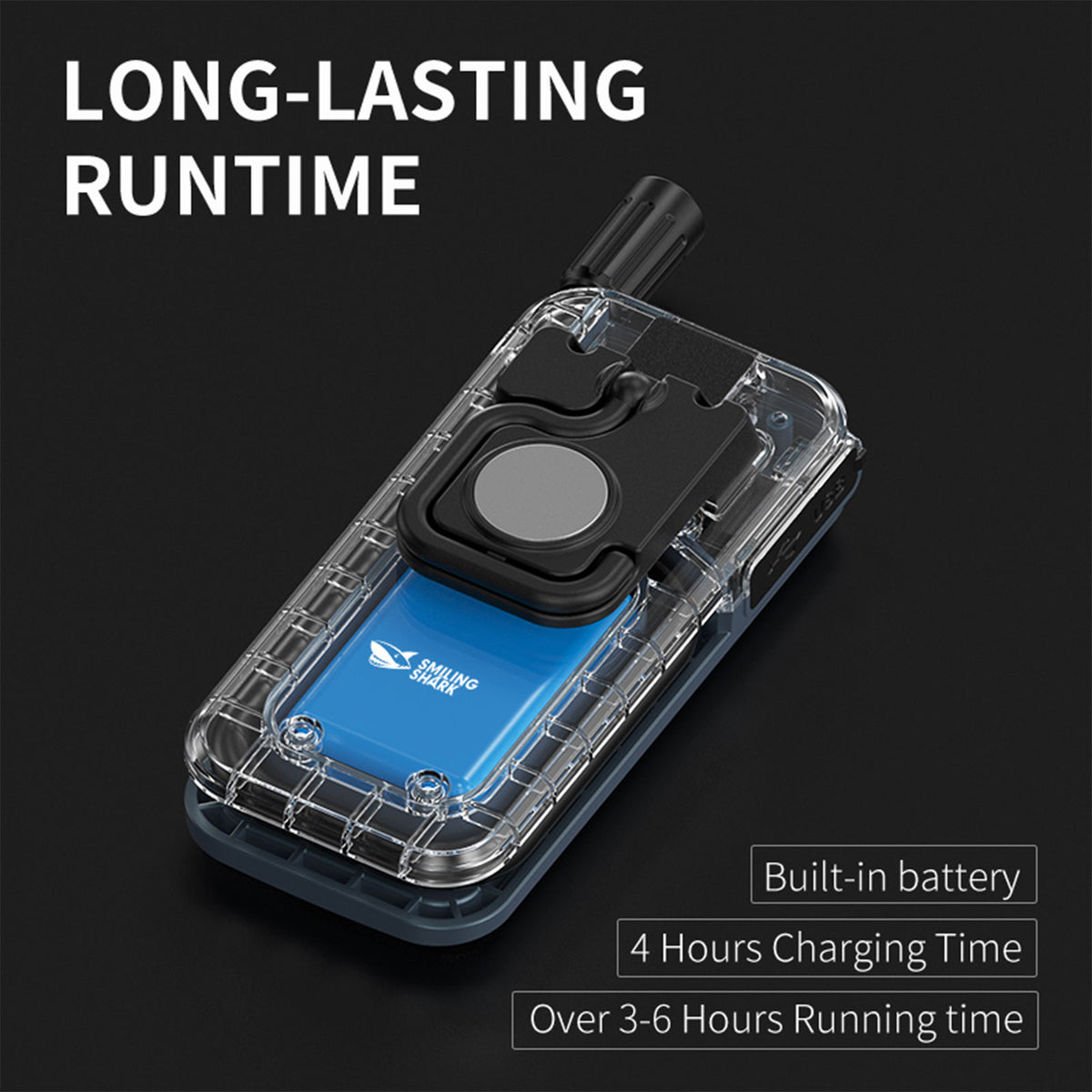 Smiling Shark 6-Mode Magnetic Work Light USB-C, 2-6Hr, COB, Waterproof  With Power Bank-5139