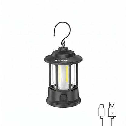 Smiling Shark LY-8348 Retor LED Camping Lantern Lamp Rechargeable Hanging Cob Floodlight