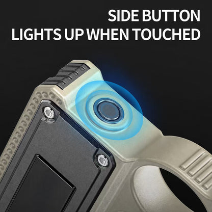 Smiling Shark TIP-156D Tactical Finger Flashlight, 3 Modes, Type-C Rechargeable Rainproof