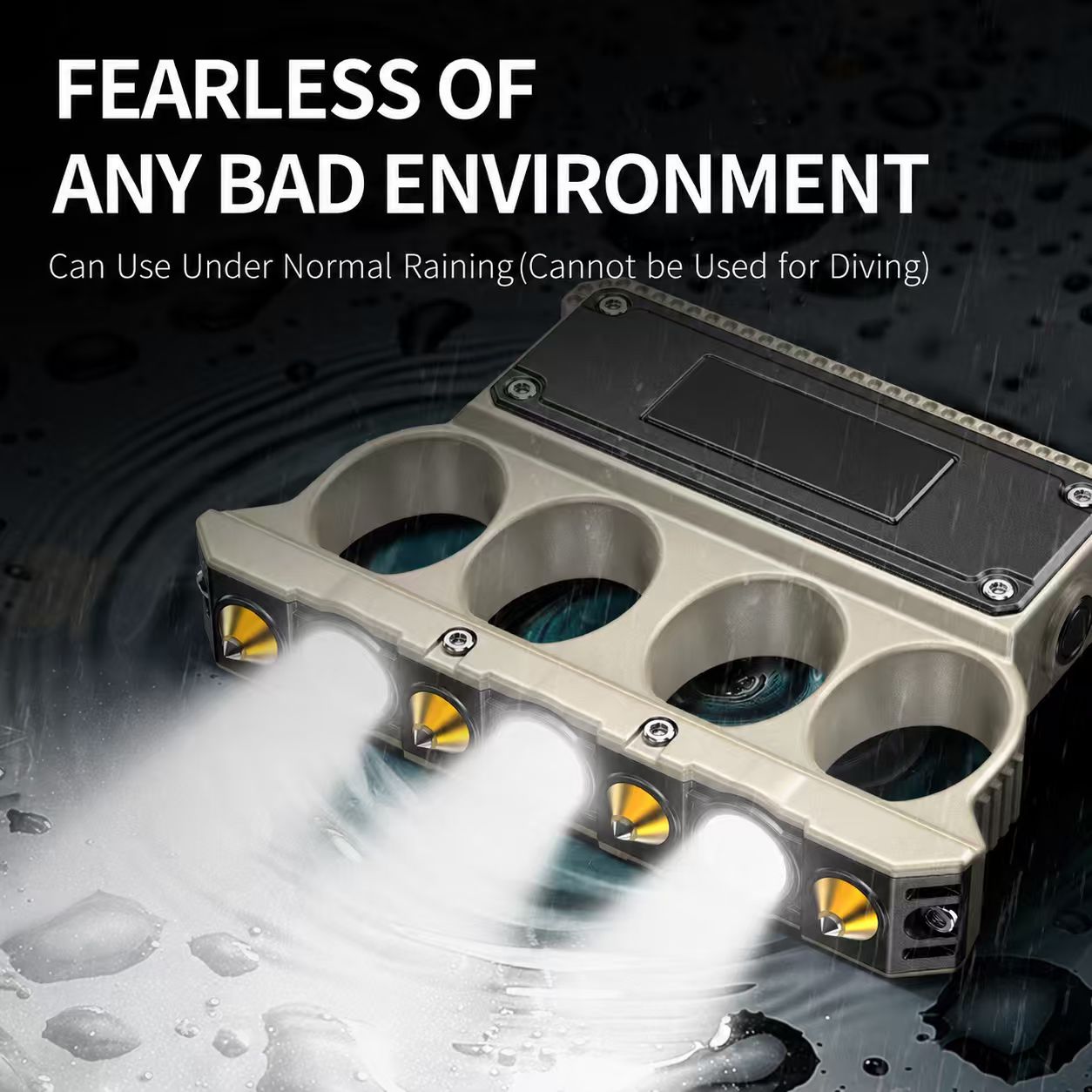 Smiling Shark TIP-156D Tactical Finger Flashlight, 3 Modes, Type-C Rechargeable Rainproof