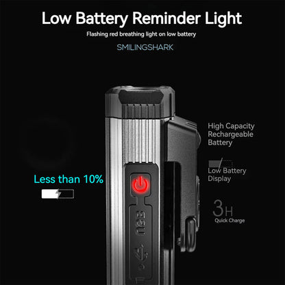 Smiling Shark G-911B Magnetic Torch Work Light, 7 Modes, Power Bank, COB