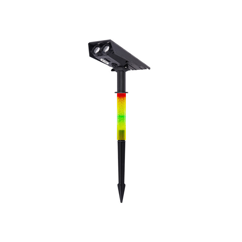Smiling Shark 7 Colours RGB & Translucent Column 2 LED Beads Outdoor Solar Powered Garden Spotlight -3032