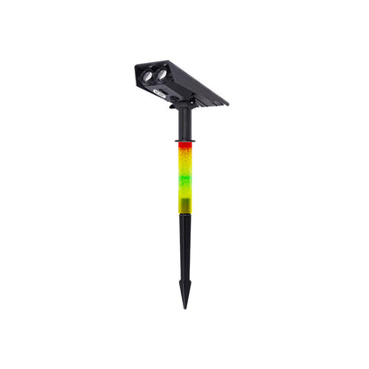Smiling Shark 7 Colours RGB & Translucent Column 2 LED Beads Outdoor Solar Powered Garden Spotlight -3032