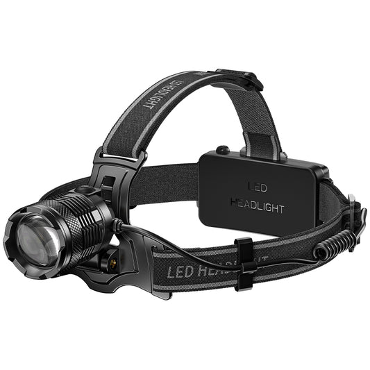 Smiling Shark TD8018C led Headlight 6000 Lumens Headlamp Super Bright Yellow light Zoomable Type-C Rechargeable Waterproof for outdoor Camping Fishing