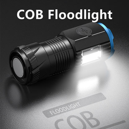 Smiling Shark Mini Led Flashlight- USB-C Rechargeable,Waterproof, With Magnetic Tail and Clip-SD1026