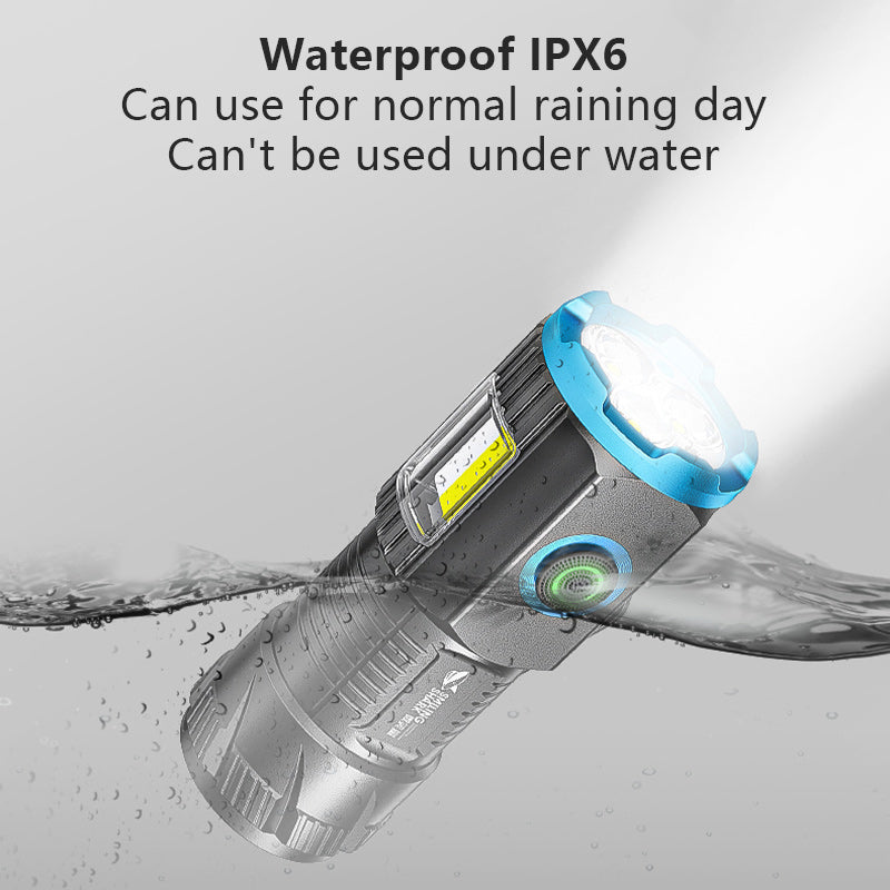 Smiling Shark Mini Led Flashlight- USB-C Rechargeable,Waterproof, With Magnetic Tail and Clip-SD1026