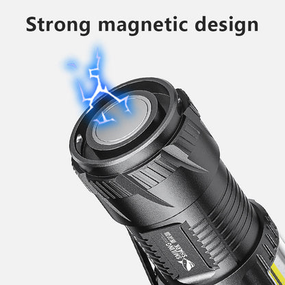 Smiling Shark Mini Led Flashlight- USB-C Rechargeable,Waterproof, With Magnetic Tail and Clip-SD1026