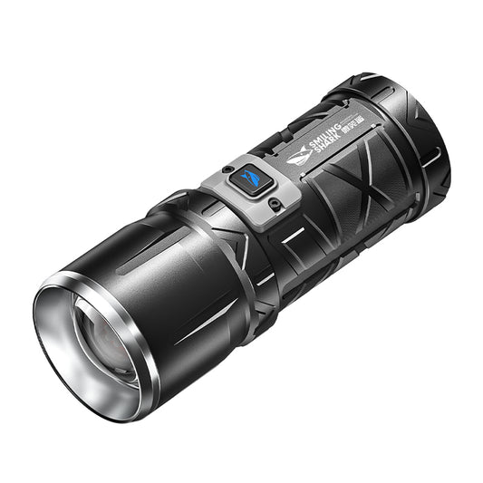 Smiling Shark SD-7100 Flashlight Super Bright 10000 lumens Torches Rechargeable Type-C Usb Rechargeable Zoomable Waterproof With Powerbank Function&nbsp;