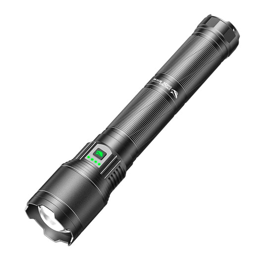 Smiling Shark SD-5276  Super Bright 14400mAh M80 10000 lumens Rechargeable Torch Type-C Zoomable Aluminum Body Power Bank 5 Modes Waterproof  With Power Bank Function