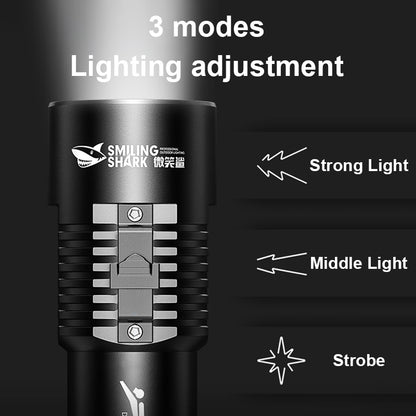Smiling Shark SD-Q35 Super Bright 6000LM Scuba Diving Torch 40M IPX8 Professional Flashlight IPX8 Waterproof 40m Flashlight for Diving