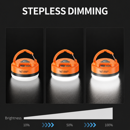 Smiling Shark 8308 Rechargeable Magnetic Camping Light Type-C , 3 Modes, Hook,Camping Lamp