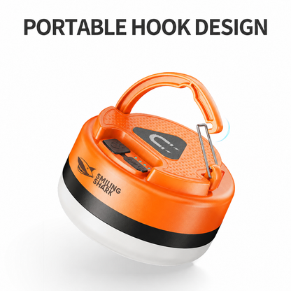 Smiling Shark 8308 Rechargeable Magnetic Camping Light Type-C , 3 Modes, Hook,Camping Lamp