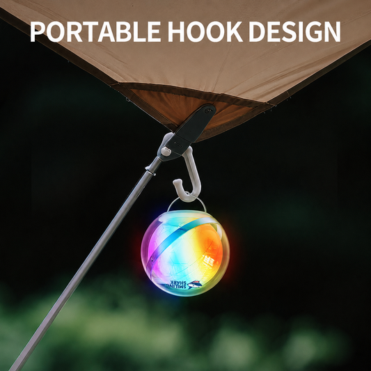 Smiling Shark LY-8320 Mini Camping Light Colorful Lantern Lamp, 68g, USB-C,RGB Colorful Atmosphere Light 6 Modes Type-C Rechargeable Waterproof Lantern Lamp With Hook