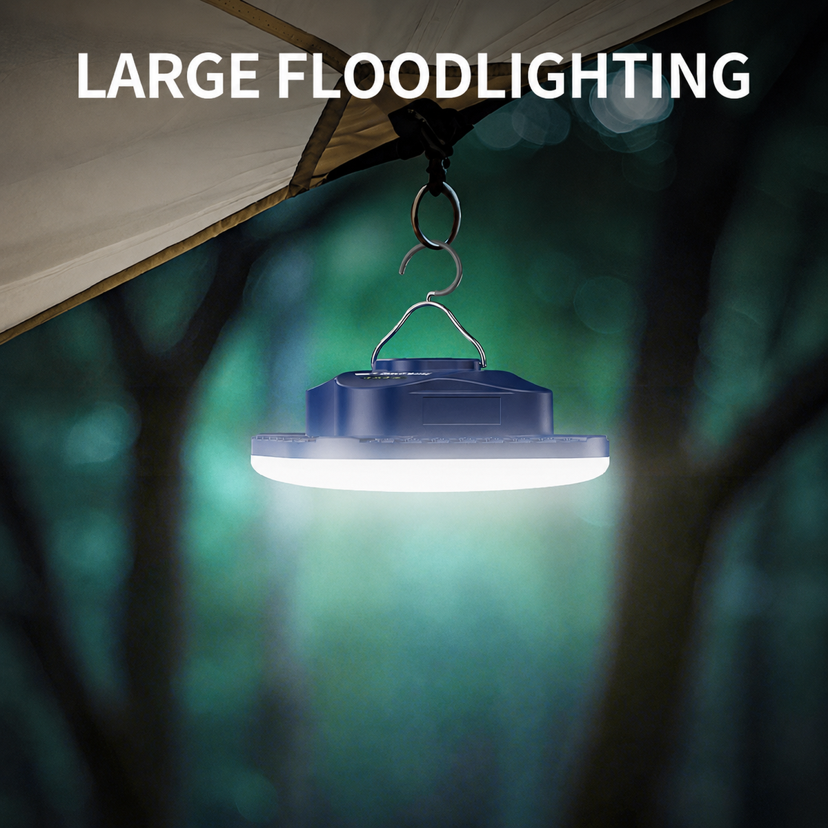 Smiling Shark LY-8327C LED Magnetic Camping Lights 10400 mAh 6000 LMS USB-C Rechargeable  LED Magnetic Hanging Lantern 5Modes