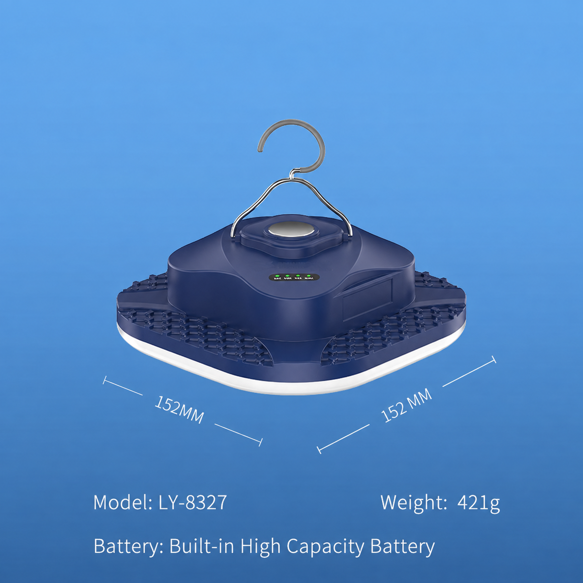 Smiling Shark LY-8327C LED Magnetic Camping Lights 10400 mAh 6000 LMS USB-C Rechargeable  LED Magnetic Hanging Lantern 5Modes