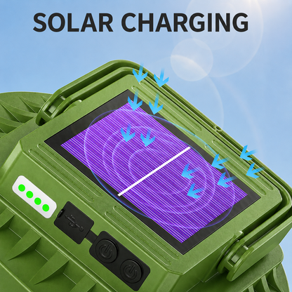 Smiling Shark LY-8336 Solar Magnetic Camping Lamp 6000LMS 5 Modes USB-C,, 4800mAh,Stepless Dimming Lantern, Power Display, Waterproof