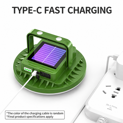 Smiling Shark LY-8336 Solar Magnetic Camping Lamp 6000LMS 5 Modes USB-C,, 4800mAh,Stepless Dimming Lantern, Power Display, Waterproof