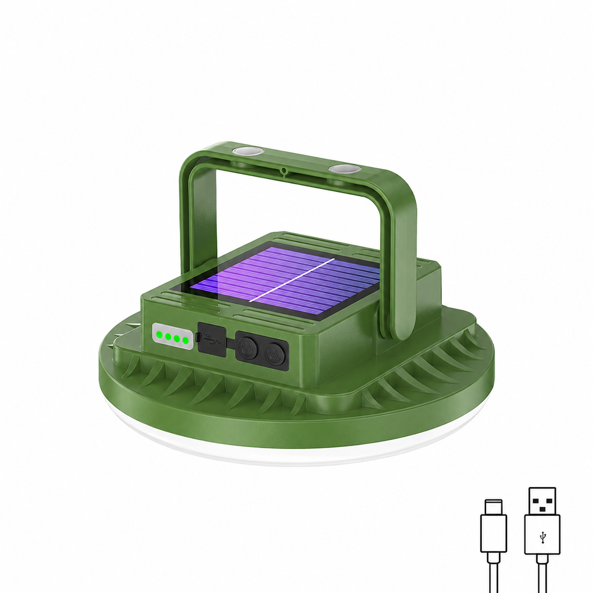 Smiling Shark LY-8336 Solar Magnetic Camping Lamp 6000LMS 5 Modes USB-C,, 4800mAh,Stepless Dimming Lantern, Power Display, Waterproof