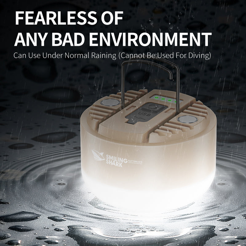 Smiling Shark Waterproof Rechargeable LED Camping Lantern Camping Light With Magnetic