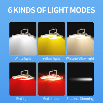 Smiling Shark LY8335 LED Camping Light Dimmable Cordless Foldable With Triple Sources and Hooks