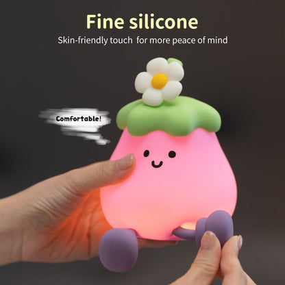 Smiling Baby Eggplant Night Light 3 Modes USB Rechargeable-EP01