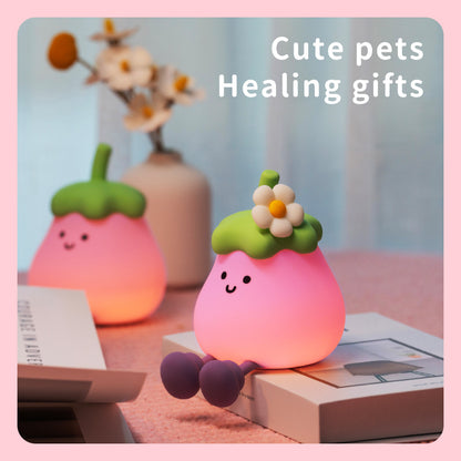 Smiling Baby Eggplant Night Light 3 Modes USB Rechargeable-EP01